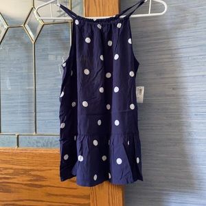 Navy blue polkadot top from Old Navy